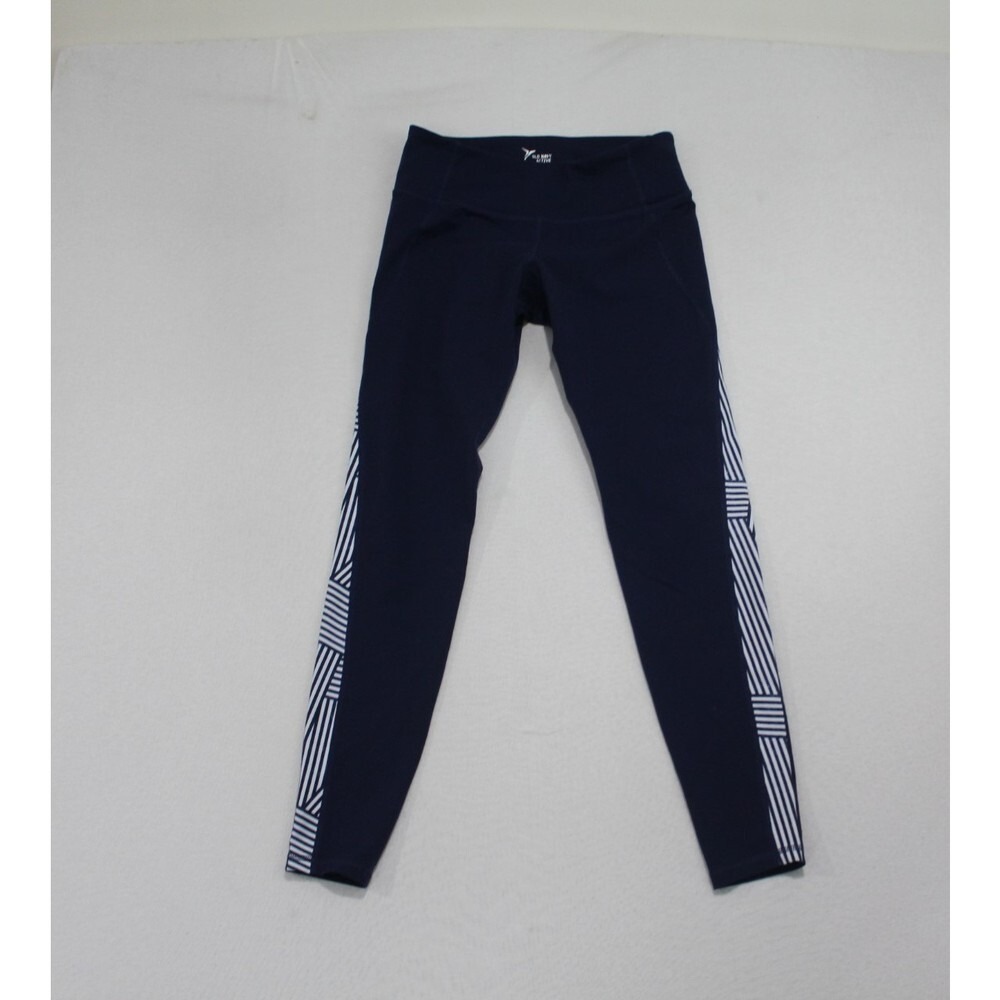 Old Navy Active Pants Women M Blue Good Go Dry Fitted Compression Leggings